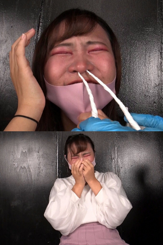 【超鼻穴敏感女子】双子姉妹AV嬢の姉『白石らん』の初フェチ映像はマスクと鼻水♥♥♥